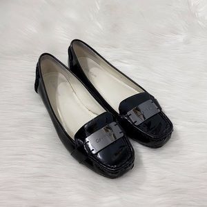 Calvin Klein Black Patent Leather Loafers Flats